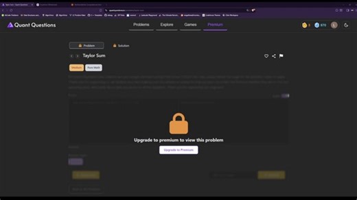 quant math problems [no mic] [not educational]