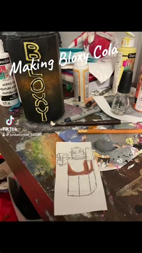 Making Roblox Bloxy Cola #bloxycola #roblox #robloxirl #robloxbloxycolaartsandcraft #robloxbloxycola #bloxycolairl #artsandcrafts #art #fyp #foryoupage #robloxr34 #robloxmemes