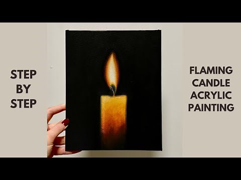 How to Paint a Candle Using Acrylic Paints