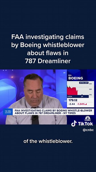 CNBC’s Phil LeBeau reports on the FAA investigating claims by a Boeing whistleblower about flaws in the 787 Dreamliner.