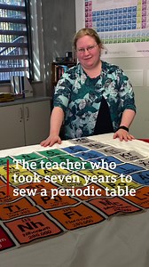 7.2K views · 182 reactions | Meet the North London teacher who spent seven years sewing a periodic table. Ms Knox worked on the tapestry in her spare time, meaning her students have only just found out... https://bbc.in/3CceUcC | BBC London | Facebook
