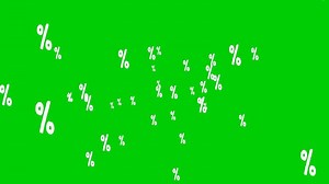 Download Animation of matrix percent symbol spreading in different directions on green background for free
