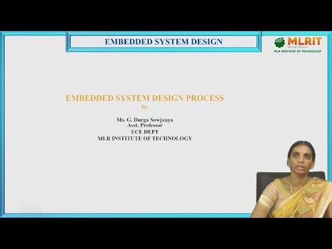 LEC04| ESD | Embedded System Design Process By Mrs. G. Durga Sowjanya