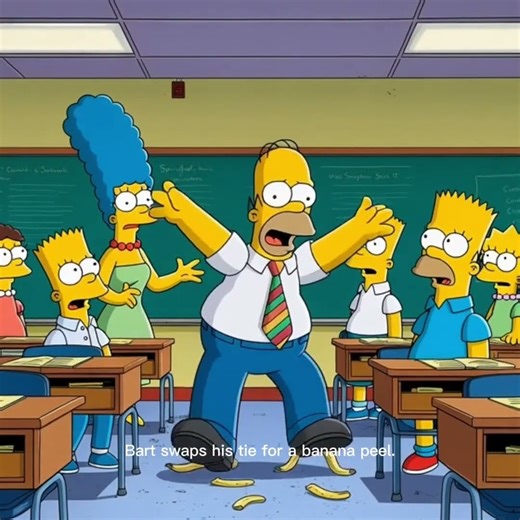 Bart finds a pause button… and Springfield FREEZES 😱⏸️ #Simpsons #BartSimpson #CartoonChaos