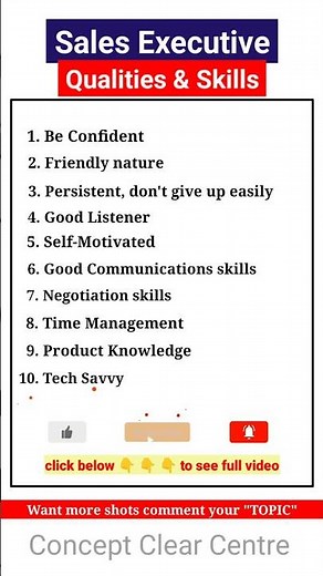 Sales Executive Qualities and Skills | Sales Executive Job Description