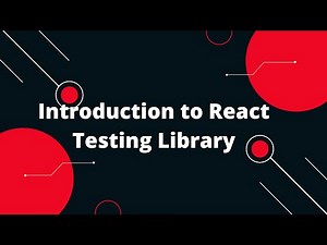 React Testing Library Tutorial #1 Introduction