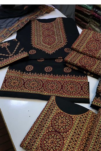 Stunning Black Balochi Cotton Suit Collection
