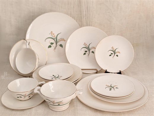 Knowles Forsythia Dinnerware, 1950s Yellow Floral, Place Setting, Sets of 2, Cream Soup Bowl, Cup & Saucer - Etsy