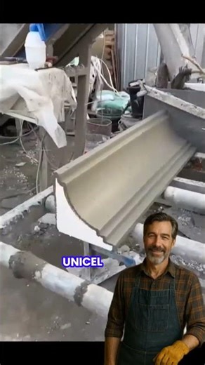¿Cómo hacen molduras ligeras de unicel con acabado en cemento para la construcción? #molduras
