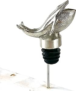 Whale Wine Pourer & Aerator. A heavy duty stainless steel pourer that aerates as it flows and pours.