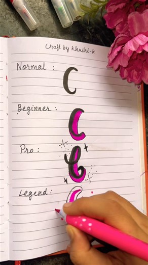 Lettering tutorial *C* calligraphy✨🌷 #art #aestheic #shortsfeed #artist #art @C@CraftbyKhushi-k