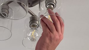 Kitchen Lighting Fixtures Ceiling, Black Semi Flush Mount Ceiling Light, 4 Light Kitchen Light Fixtures Cieling Lights with Clear Glass Shade for Bedroom Foyer Farmhouse Hallway