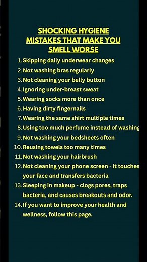 13 Hygiene Mistakes That Make You Smell Worse 🚫🧼
