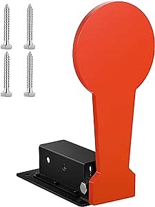 Feekoon 12.8'' Classic Popper Steel Shooting Target, 3/8'' Thick AR500 Steel Target for Shooting Range, 6'' Plate Auto Reset Target for Pistol, Rifle, Handgun, Shotgun, Rimfire