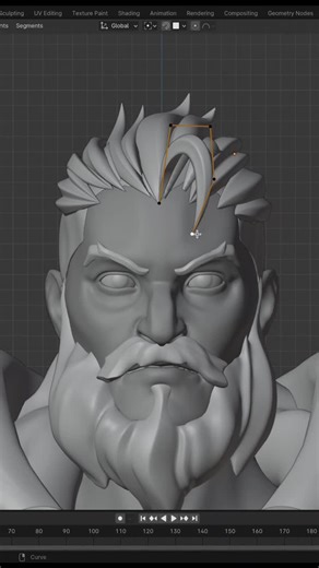 Day 59/100: How to make stylised hair in Blender under 1 minute. That too with amazing controls