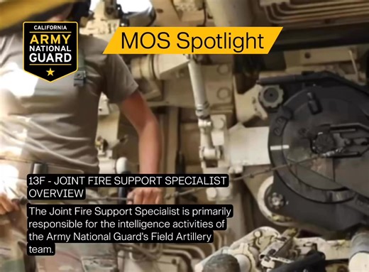 MOS Spotlight ⚡️13F Joint Fire Support Specialist visit our IG page post to learn more information about the job  | California Army National Guard Recruiting | Facebook