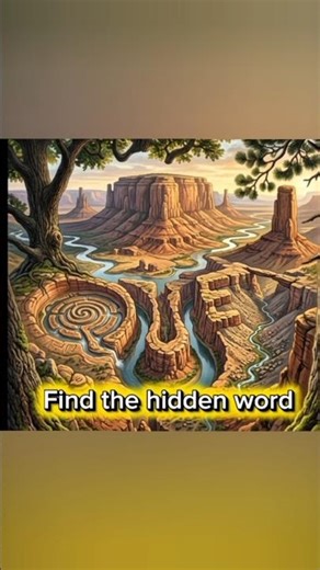 Only 5% of People Can Find the Hidden Word in this Landscape! 🤯 (Video#5) #genuinequestion #iqtest