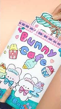 Kawaii Bunny Cafe Blind Bag Cute Animal DIY Squishy Paper Craft Unboxing ASMR 귀여운 블라인드백 종이 스퀴시 만들기
