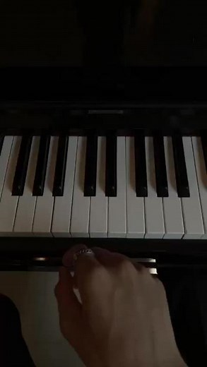 Playing an Old Upright Piano in Home Setting