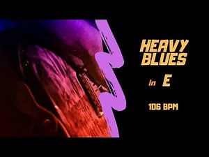 HEAVY BLUES ROCK in E - Guitar Backing Track - 106 bpm Jam Track