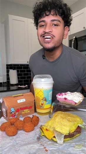 Trying Burger King New SpongeBob Meal 🍔🍍 #burgerking #spongebobmeal #burger #mukbang #fyp