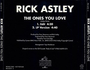 Rick Astley - The Ones You Love