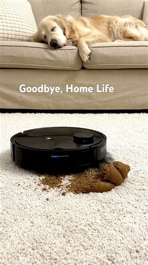 Dog Poop + Robot Vacuum = Carpet Nightmare 💩 #Shorts #FunnyDog #CleaningFail