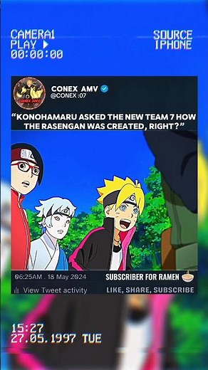 “Konohamaru asked the new Team 7 how the Rasengan was created, right?”