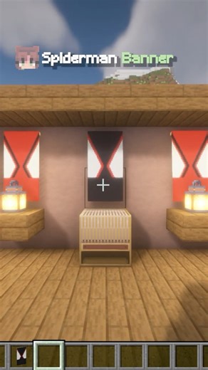 Easy to Build Spiderman Banner #minecraft #shorts #minecraftshorts
