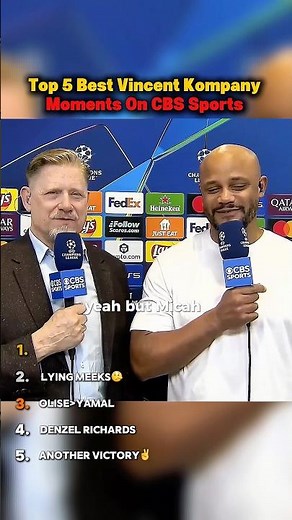 Top 5 Best Vincent Kompany Moments On CBS Sports #footballrankings