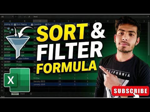 Excel SORT & FILTER Formula | Advanced Excel Functions Step by Step.