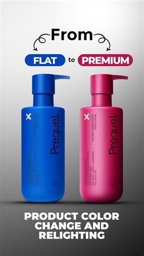 Olayiwola Ezekiel on Instagram: "FROM FLAT TO PREMIUM "Product relighting and color change tutorial" Overall visual difference are: ✅ Changing hue (blue - magenta) ✅ Rebuilding light ✅ Enhancing highlights for good look ✅ Deepening shadows for realism and desperation from background ✅ Preserving the text with using blend - if This is my first tutorial-like video and first time talking to the camera, it might look creepy somehow but I believe someone will take something meaningful out of it. Prom