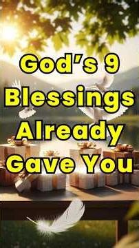 9 Blessings God Already Gave You - Most People Miss #1 - #jesus #religiousprayer #god #godanswers