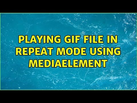 Playing gif file in repeat mode using MediaElement