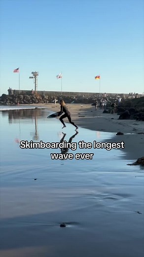 Skimboarding the Longest Wave Ever Caught