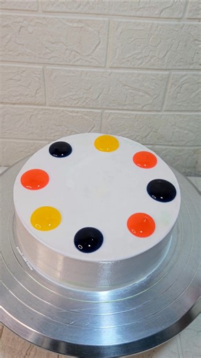 Easy Vannila Rainbow 🌈 Cake Design #cakedesign #vannila #rainbowcake #shortfeed #feed