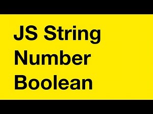 2. JavaScript. Типы данных String, Number, Boolean