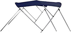 SBU Navy Blue Aluminum 3-Bow Bimini Top Compatible for SeaDoo Challenger 180 for Model Years 2005-2012