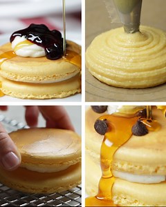 727K views · 535 reactions | Tomorrow is April 1st.. Fool your friends and family with this short stack of "pancakes"! 丹 Recipe: https://tasty.co/recipe/pancake-macarons | Tasty | Facebook