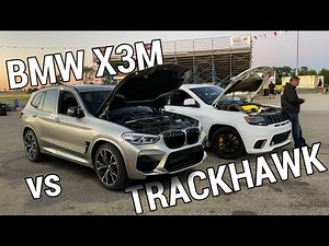 BMW X3M vs Jeep Trackhawk 1/4 Mile Drag Races