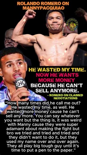 Rolando Romero on claimed negotiations to Manny Pacquiao
