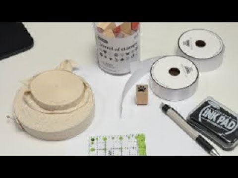 Will this work? DIY fabric tags with stamps - live!