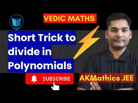 Vedic Method to Divide Polynomial|Fast Polynomial Division Trick | Vedic Maths for JEE & CBSE