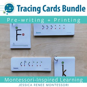 Pre-writing & Printing Tracing Cards: Uppercase & Lowercase Strokes & Alphabet