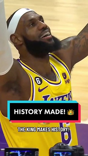 HISTORY MADE. LeBron James is now the NBA’s all-time leading scorer. #ScoringKing! 👑🔥 #NBA #LeBronJames #LeBron #King #KingJames #NBAHistory #basketball