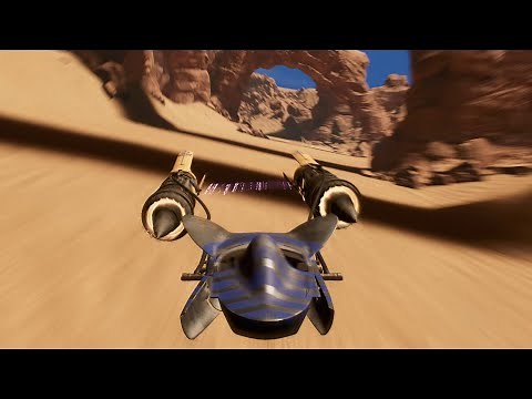Star Wars Episode 1 Racer Pod Race Game Remake in Unreal Engine 4 4K 60 FPS Gameplay