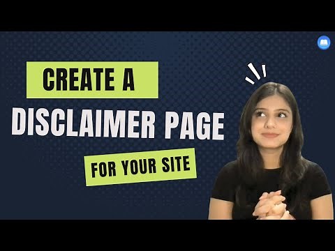 How to create a disclaimer page for your WordPress site?