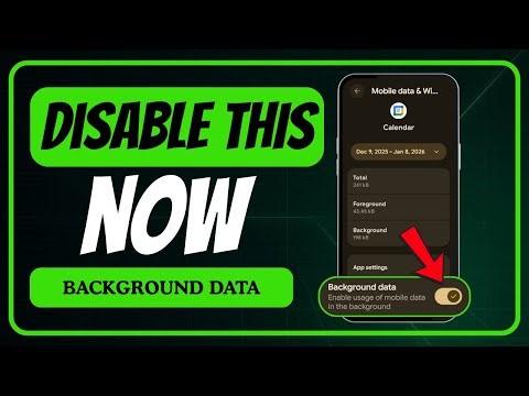 TURN THIS OFF to Stop Apps Using Data in the Background (Android 2026)