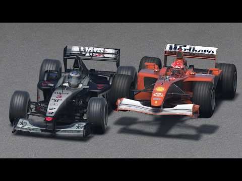 Michael Schumacher vs Mika Häkkinen | Ferrari F2001 vs McLaren-Mercedes MP4-16 | F1 2001 Hockenheim