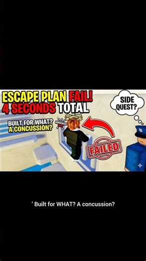 Jail escape failed Roblox #roblox #shorts #adoptmerobloxfunny